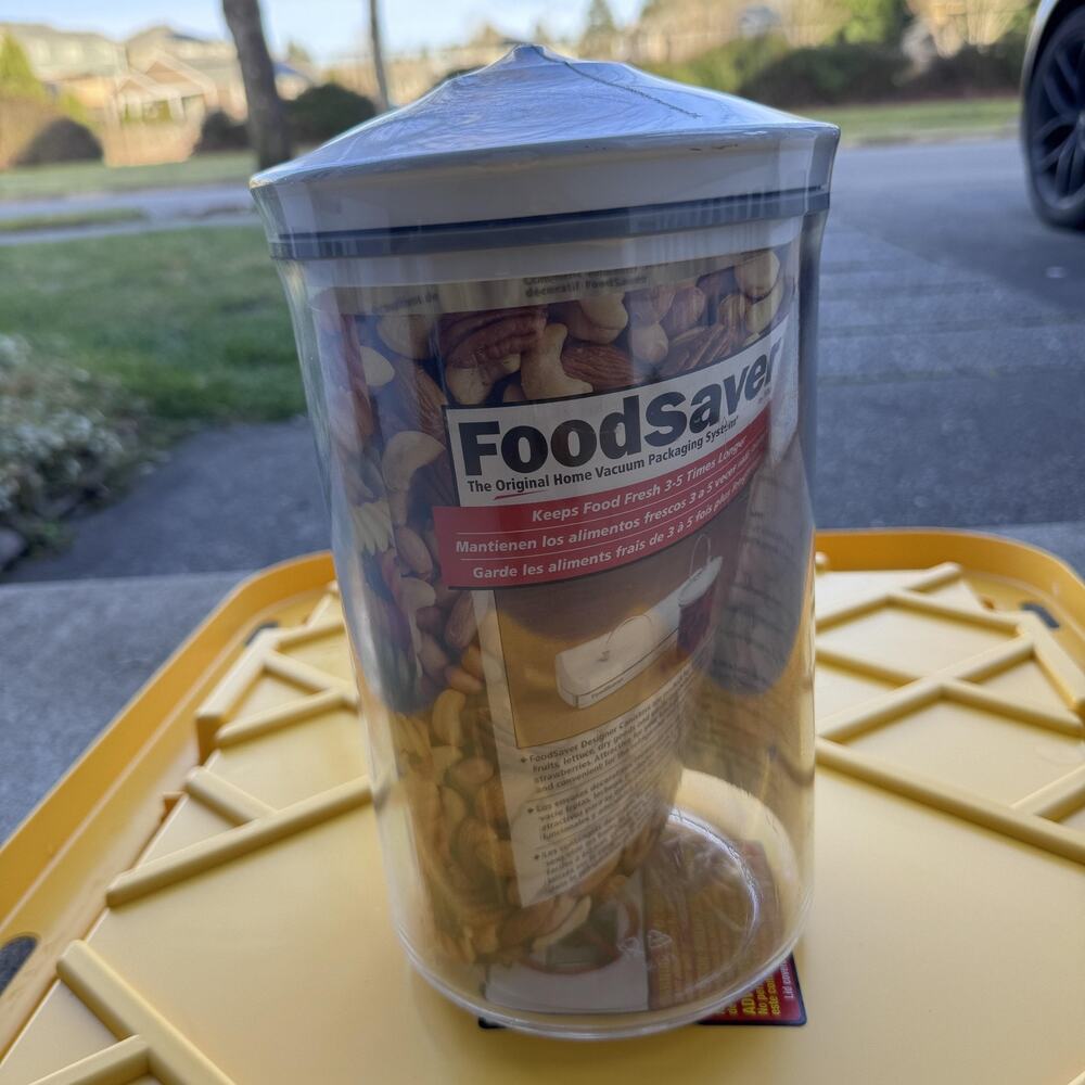 FoodSaver 3 1/4 Quart Canister Vacuum Sealer Replacement Jar 02-0037-00 Plastic